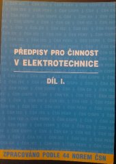 kniha Předpisy pro činnost v elektrotechnice 1, Zdeněk Maslo 