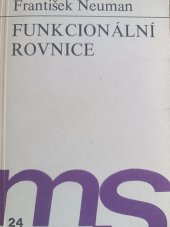 kniha Funkcionální rovnice, SNTL 1986