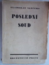 kniha Poslední soud román, Družstevní práce 1929