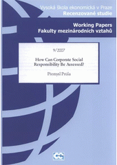 kniha How can corporate social responsibility be assessed?, Oeconomica 2007