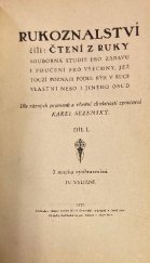 kniha Rukoznalství díl I. čili čtení z ruky., Edice Spirit 1935