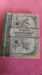 kniha Verše a epigramy Karla Havlíčka Borovského [pseud.], J. Lorenz 1896