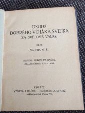 kniha Osudy dobrého vojáka Švejka za světové války II. - Na frontě, Adolf Synek 1926