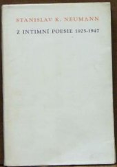 kniha Z intimní poesie 1925-1947, Karel Brož 1948
