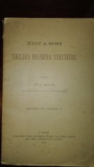 kniha Život a spisy Václava Bolemíra Nebeského, Česká akademie císaře Františka Josefa pro vědy, slovesnost a umění 1896