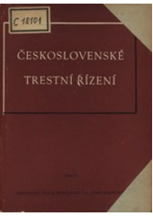 kniha Československé trestní řízení, Orbis 1958