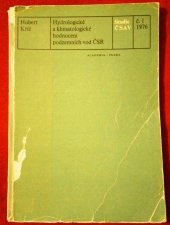 kniha Hydrologické a klimatologické hodnocení podzemních vod ČSR, Academia 1976
