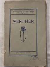 kniha Werther lyrické drama o 3 dějstvích, Alois Wiesner 1900