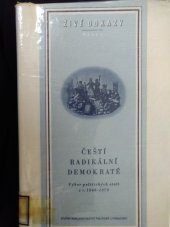 kniha Čeští radikální demokraté (výbor politických statí), Státní nakladatelství politické literatury 1953