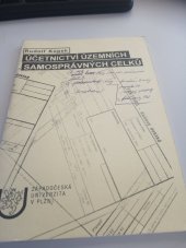 kniha Účetnictví územních samosprávných celků, Západočeská univerzita v Plzni 2001