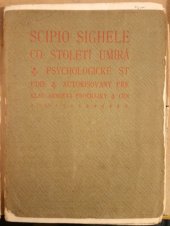 kniha Co století umírá psychologická studie, H. Kosterka 1899