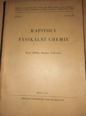 kniha Kapitoly fysikální chemie, Vědecko-technické nakladatelství 1950