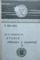 kniha Studie přírody v zahradě, J. Otto 1908