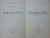 kniha Krakatit Román, Fr. Borový 1939