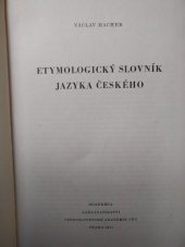 kniha Etymologický slovník jazyka českého, Academia 1971