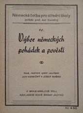 kniha Výbor německých pohádek a pověstí, Nová brána jazyků 1936