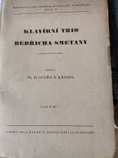 kniha Klavírní trio Bedřicha Smetany, Hudební Matice Umělecké Besedy 1944