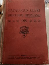kniha Catalogus cleri dioeceseos brunensis 1919, Sumptibus episcopalis consistorii 1919