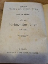 kniha Povídky novověké, Alois Hynek 1889