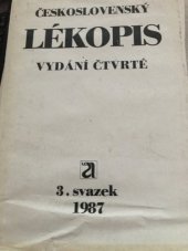 kniha Československý lékopis (ČsL 4) = Pharmacopoea Bohemoslovenica (PhBS 4), Avicenum 1987