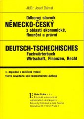 kniha Odborný slovník česko-německý z oblasti ekonomické, finanční a právní, Linde 1997