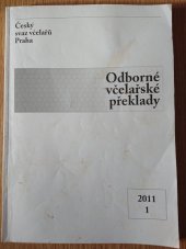 kniha Odborné včelařské překlady 2011 1, Český svaz včelařů 2011