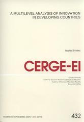 kniha A multilevel analysis of innovation in developing countries, CERGE-EI 2011