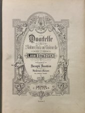 kniha Quartette für 2 Violinen, Viola und Violoncello Opus 18, 59, 74, 95, 127, 130, 131, 132, 135 a 133. Violino I., C. F. Peters 1900