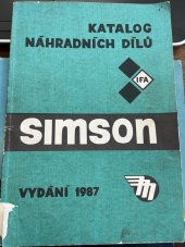 kniha katalog náhradních dílů IFA Simson, Alfa 1990