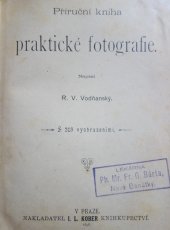 kniha Příruční kniha praktické fotografie, I.L. Kober 1898