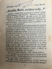 kniha Anděle Boží, strážce můj!, Exerciční dům 1931