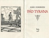 kniha Pád tyrana, Karel Novák 1928