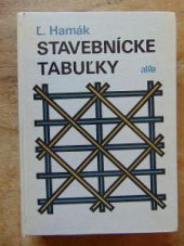 kniha Stavebnícke tabuľky Publikace je určena pro projektanty, techniky a posluchače středních a vysokých škol stavebních, Alfa 1983