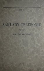 kniha Základy telefonie, Ministerstvo pošt a telegrafů 1930