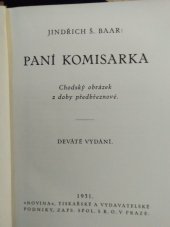 kniha Paní komisarka chodský obrázek z doby předbřeznové, Novina 1931