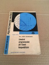 kniha Lineární programování při řízení hospodářství, Práce 1969