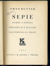 kniha Sepie román z Bornea, Sfinx, Bohumil Janda 1927