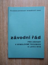 kniha Závodní řád pro závody v rybolovné technice a lovu ryb, SZN 1966