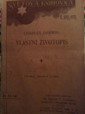 kniha Vlastní životopis Darwinův, J. Otto 1929