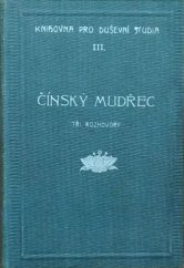 kniha Čínský mudřec Tři rozhovory, Josef Štětka 1908