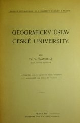 kniha Geografický ústav české university, V. Švambera 1907
