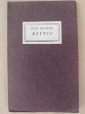kniha Klytia 1917, Václav Petr] 1928