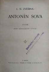 kniha Antonín Sova studie jeho básnického vývoje, Hejda a Tuček 1919