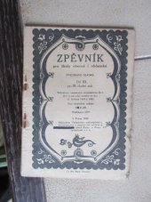 kniha Zpěvník pro školy obecné i občanské. Díl 3, - Pro 3. školní rok, J. Rašín 1920