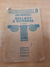 kniha Ballady a romance, F. Topič 1912