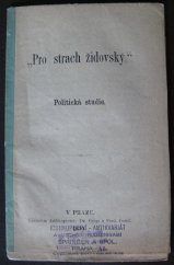 kniha Pro strach židovský politická studie, Edvard Grégr a Ferdinand Dattel 1870