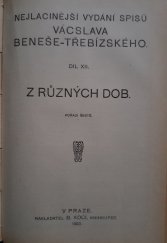 kniha Z různých dob. Pořadí třetí, B. Kočí 1923