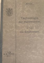 kniha Technologie der Handweberei, Verlag 1930