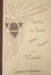kniha Goethe im Recht gegen Newton., Der Kommende Tag 1922