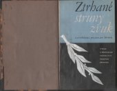 kniha Ztrhané struny zvuk výbor z předčasně zesnulých básníků, Česká grafická Unie 1940